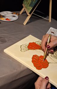 Peinture fleur apéro créatif pontacqus
