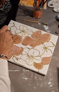 Peinture fleur apéro créatif pontacqus