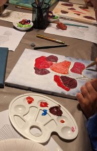 Peinture fleur apéro créatif pontacqus