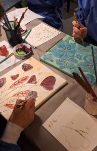 Peinture fleur apéro créatif