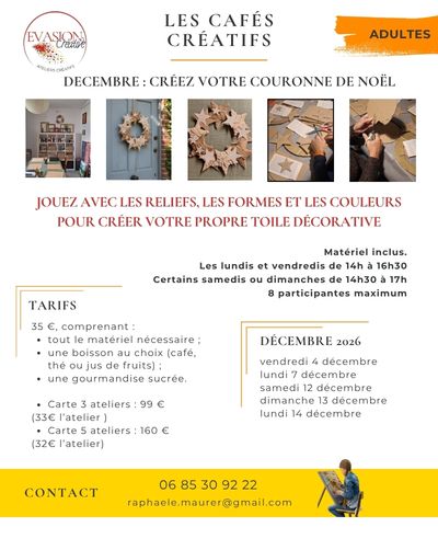 Cafés créatifs adultes - décembre 2026 - Nay, Pau, Bordes (64) Cafés créatifs adultes - décembre 2026 - Nay, Pau, Bordes (64)